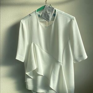 Diane Von Furstenberg White Layered Blouse